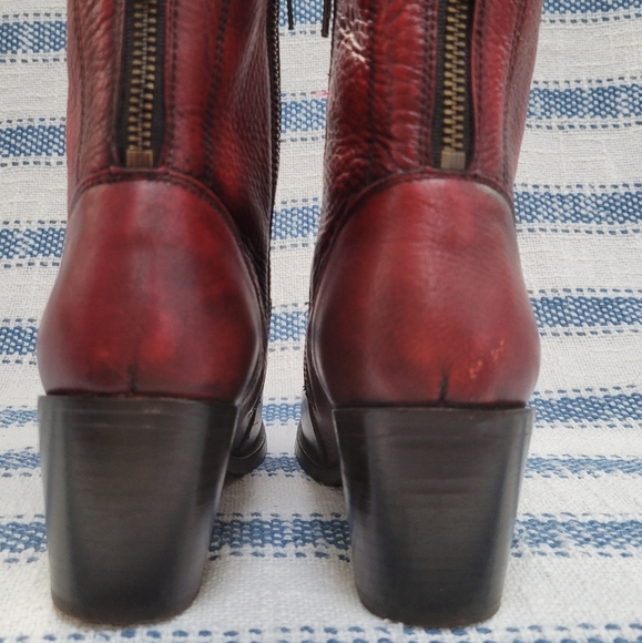 Dolce Vita Red Leather Boots - Picture 3 of 5